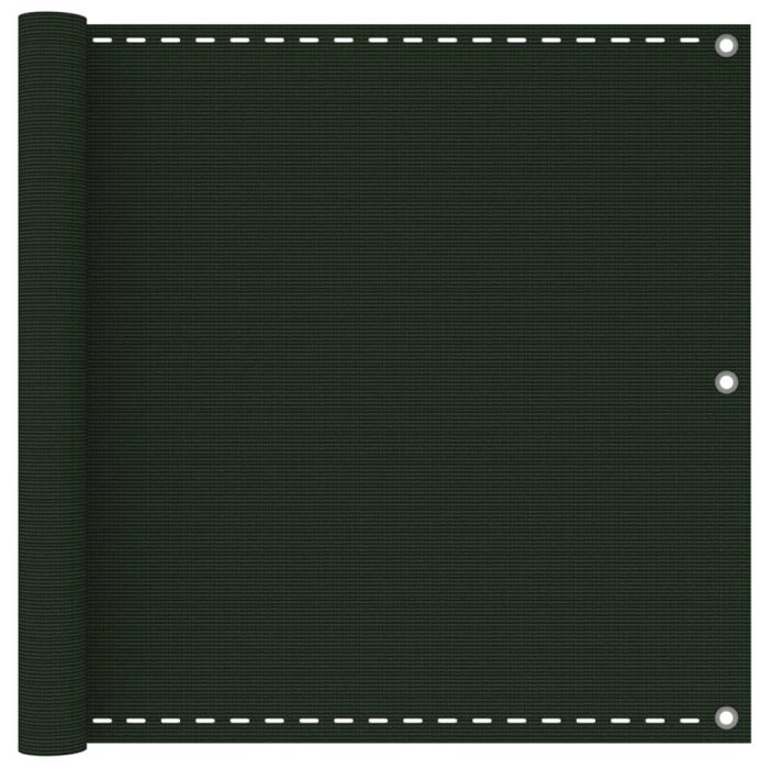 Balcony Screen Dark Green 90x400 cm HDPE