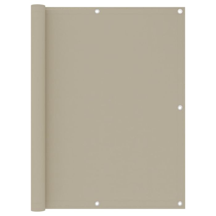 Balcony Screen Beige 120x500 cm Oxford Fabric