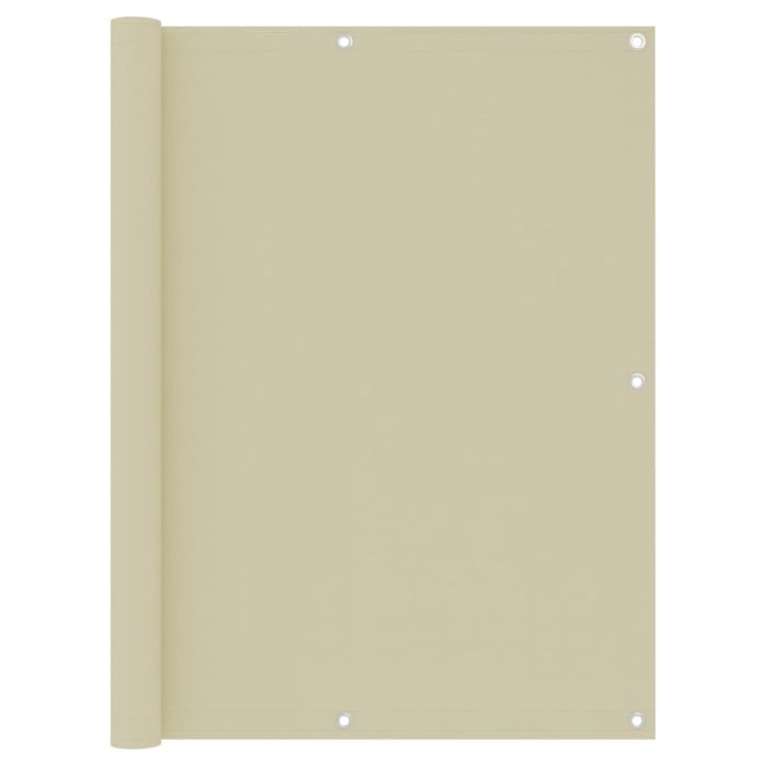 Balcony Screen Cream 120x500 cm Oxford Fabric