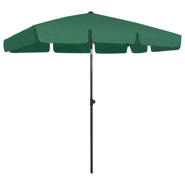 Beach Umbrella Green 200x125 cm