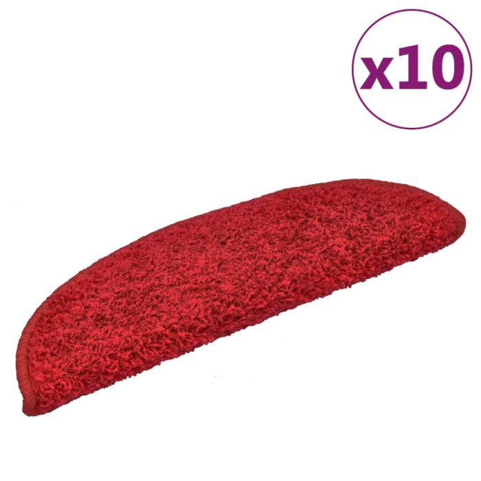 Stair Mats 10 pcs 56x20 cm Red