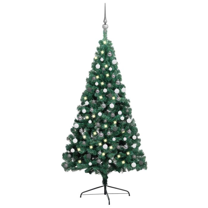 Liro Half Pre-lit Tree Green 150cm Ball Set