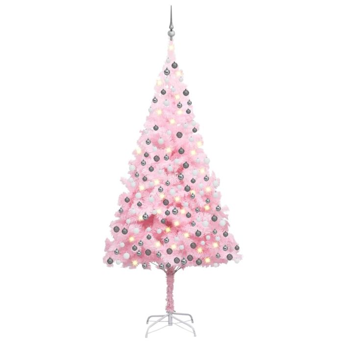 Frois Pink Pre-lit Tree 240cm with Ball Set