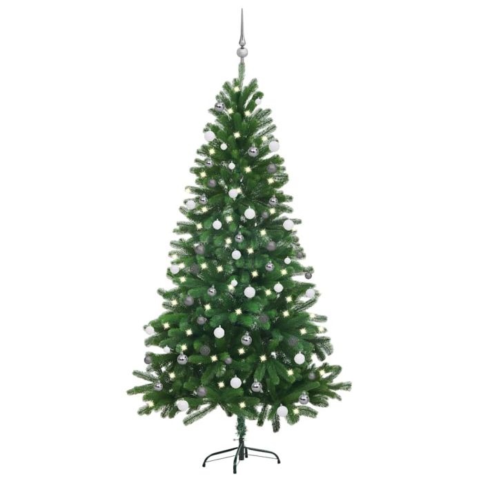 NUTREL Artificial Pre-lit Christmas Tree with Ball Set 180 cm Green