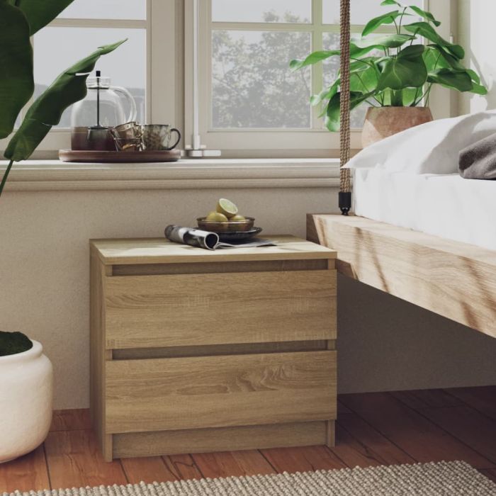 Bed Cabinet Sonoma Oak 50x39x43.5cm Engineered Wood