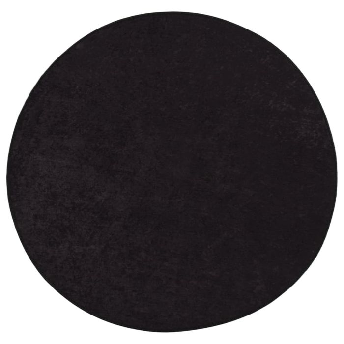 Rug Washable Ï†120 cm Anthracite Anti Slip