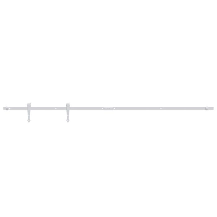 Mini Sliding Barn Door Kit Carbon Steel White 200 cm