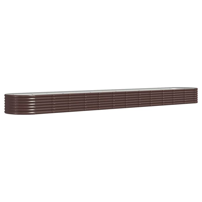 Garden Planter Powder-coated Steel 512x80x36 cm Brown
