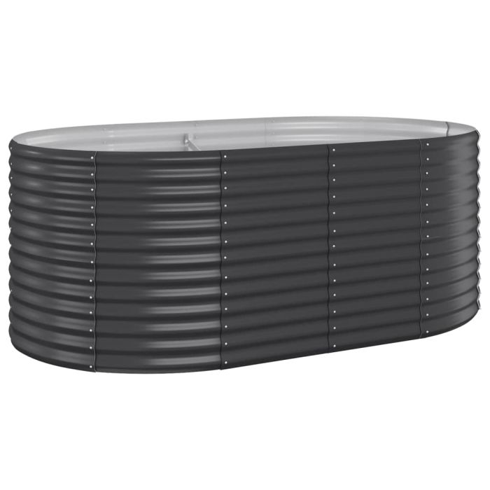 Garden Planter Powder-coated Steel 175x100x68 cm Anthracite