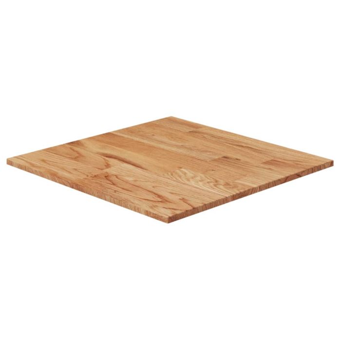 Square Table Top Light Brown 50x50x1.5cm Treated Solid Wood Oak