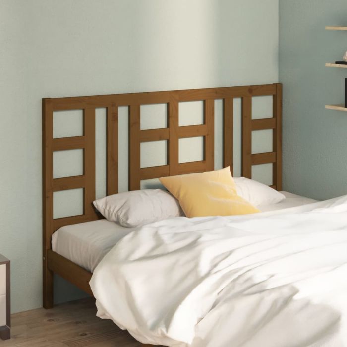 Bed Headboard Honey Brown 156x4x100 cm Solid Wood Pine