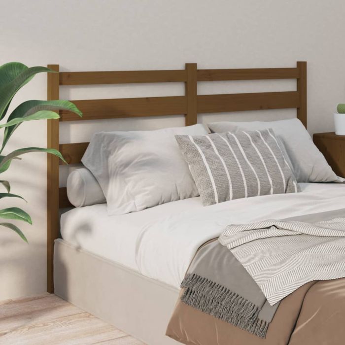 Bed Headboard Honey Brown 126x4x100cm Solid Wood Pine