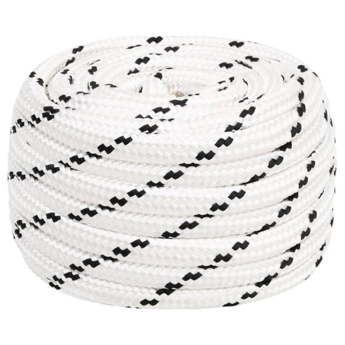 Braided Boat Rope White 16 mmx50 m Polyester