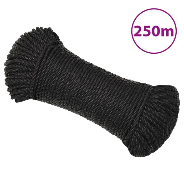 Work Rope Black 8 mm 250 m Polypropylene
