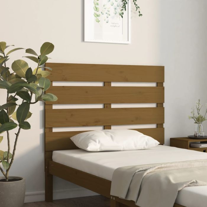 Headboard Honey Brown 75x3x80 cm Solid Wood Pine