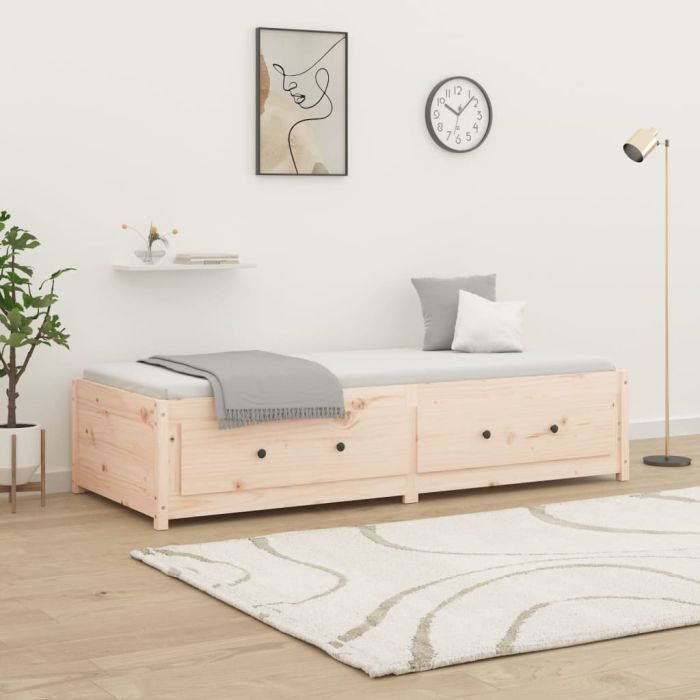 Day Bed 90x190 cm Single Solid Wood Pine