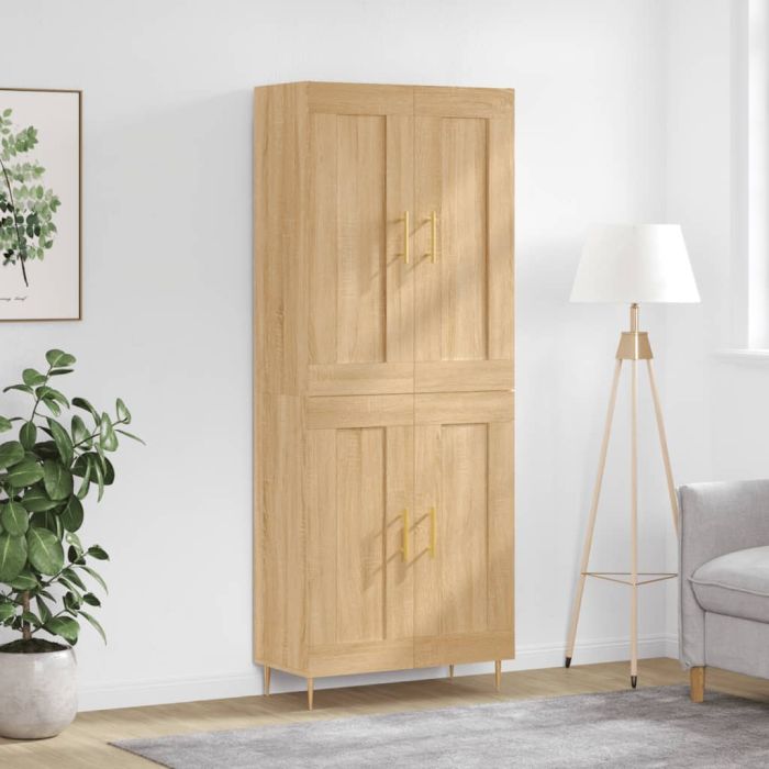 Highboard Sonoma Oak 69.5x34x180 cm Engineered Wood