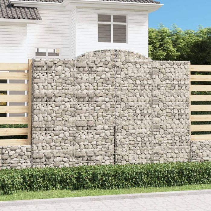 Arched Gabion Baskets 11 pcs 300x50x220/240 cm Galvanised Iron