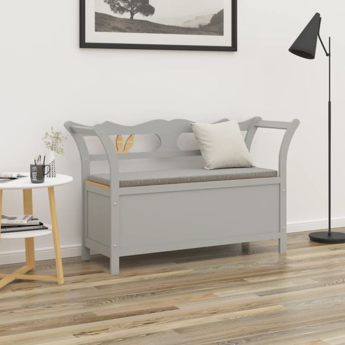 Bench Grey 107x45x75.5 cm Solid Wood Fir