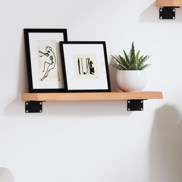 Wall Shelf Light Brown 40x10x2cm Treated Solid Wood Oak