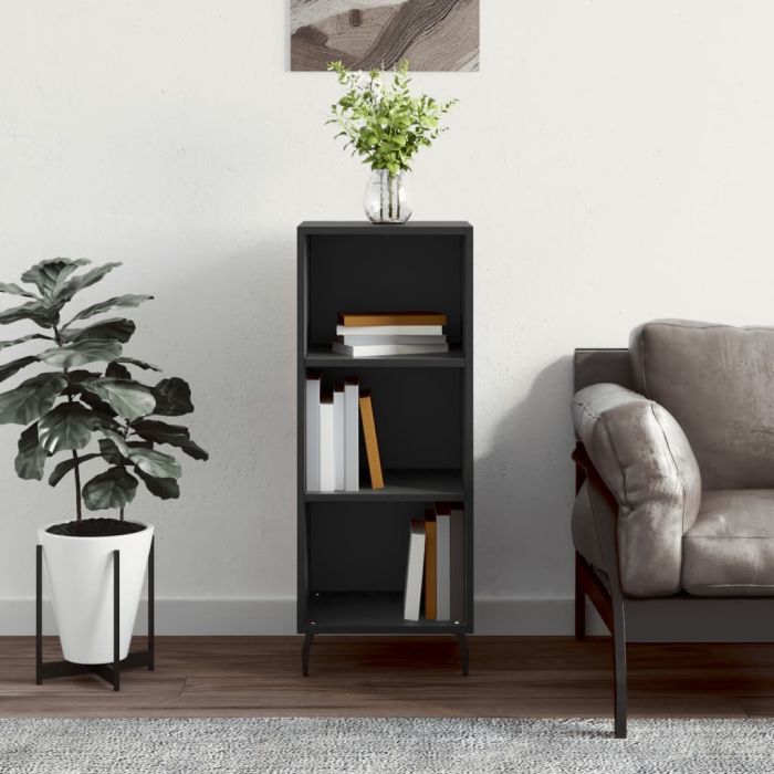 Sideboard Black 34.5x32.5x90 cm Engineered Wood