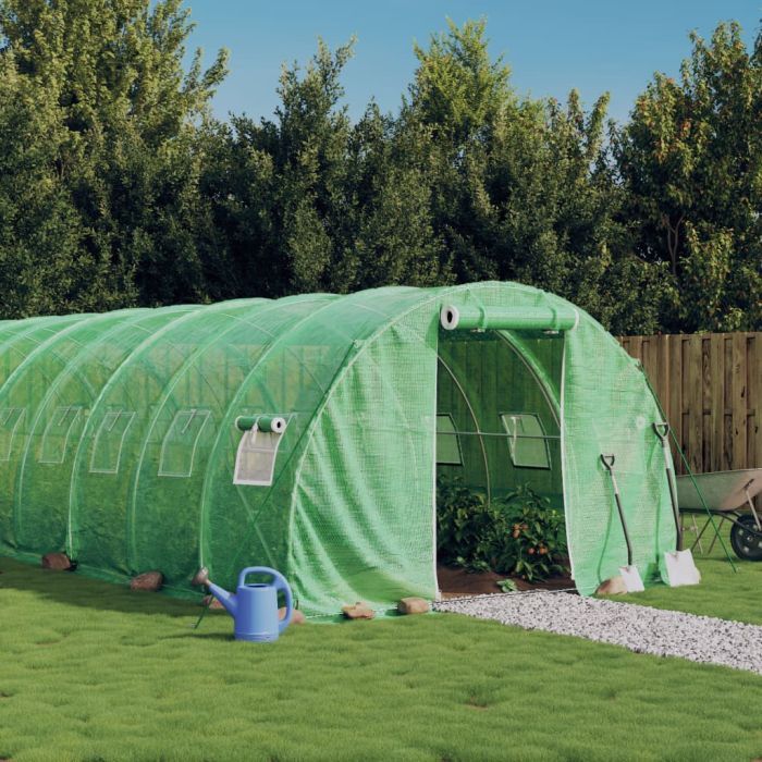 Greenhouse with Steel Frame Green 36 m2 12x3x2 m