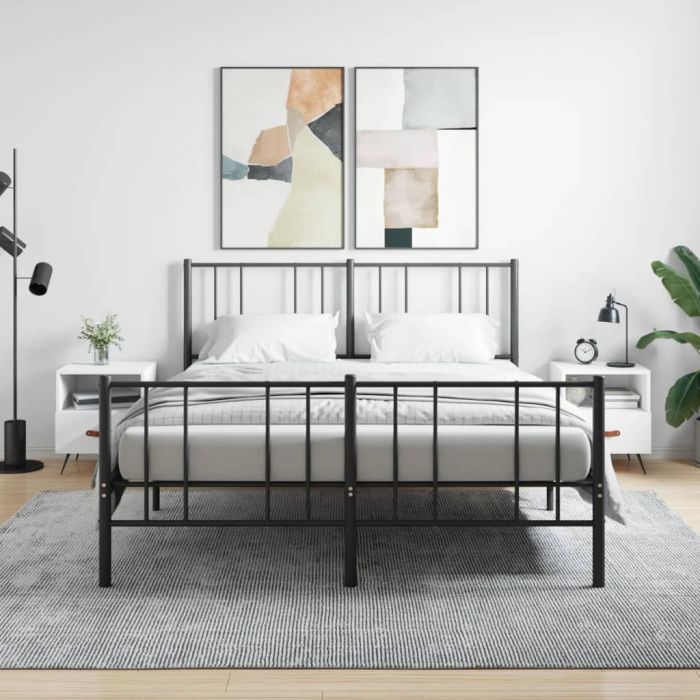 Bedside Table - ROGERS Sol 2 Piece Nightstand White 40cm