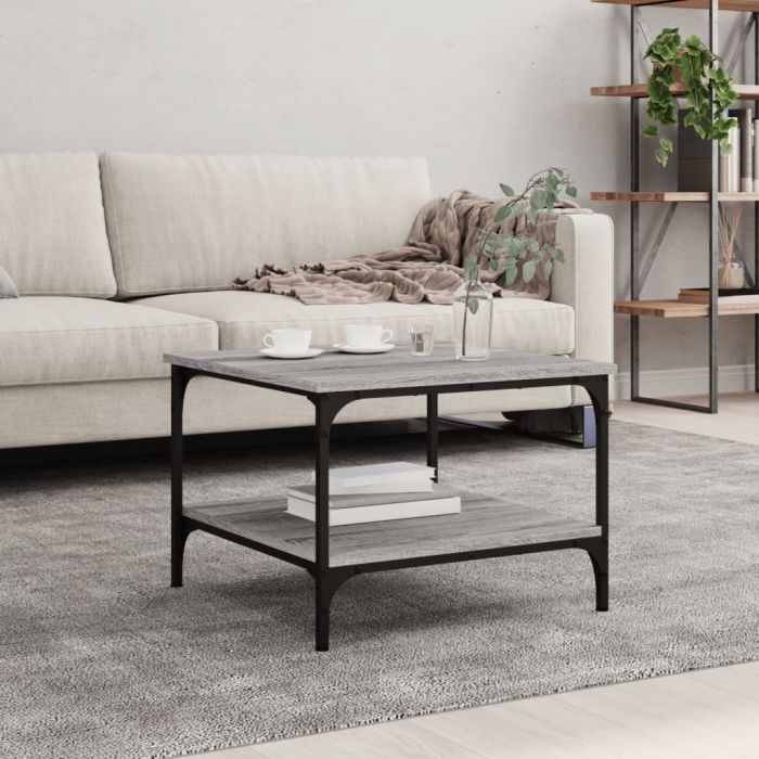 Coffee Table Grey Sonoma 55x55x40 cm Engineered Wood