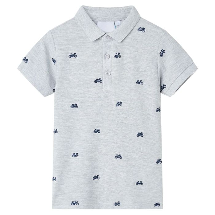 Kids' Polo Shirt Grey Melange 116
