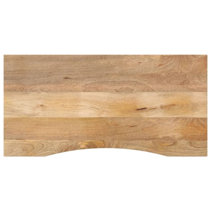 Desk Top with Curve 120x50x2.5 cm Solid Wood Rough Mango