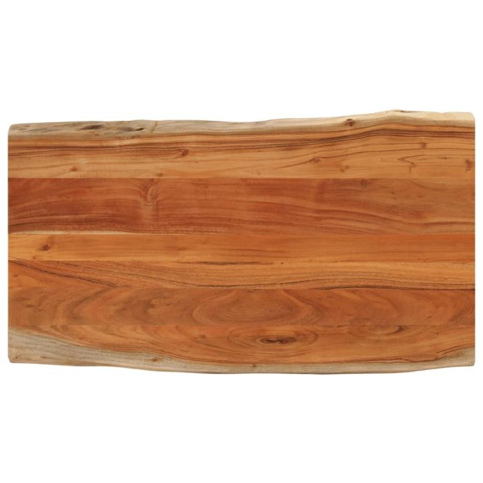 Table Top 120x60x2.5 cm Rectangular Solid Wood Acacia Live Edge