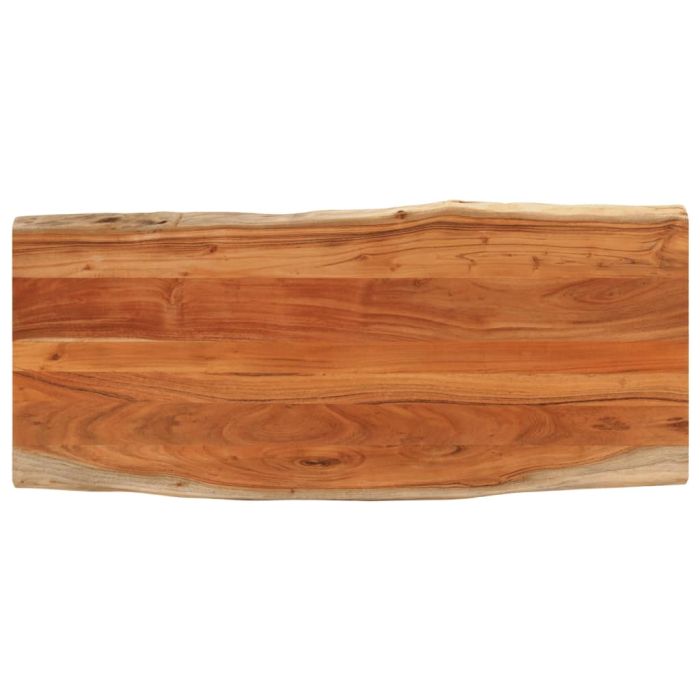 Table Top 140x60x2.5 cm Rectangular Solid Wood Acacia Live Edge