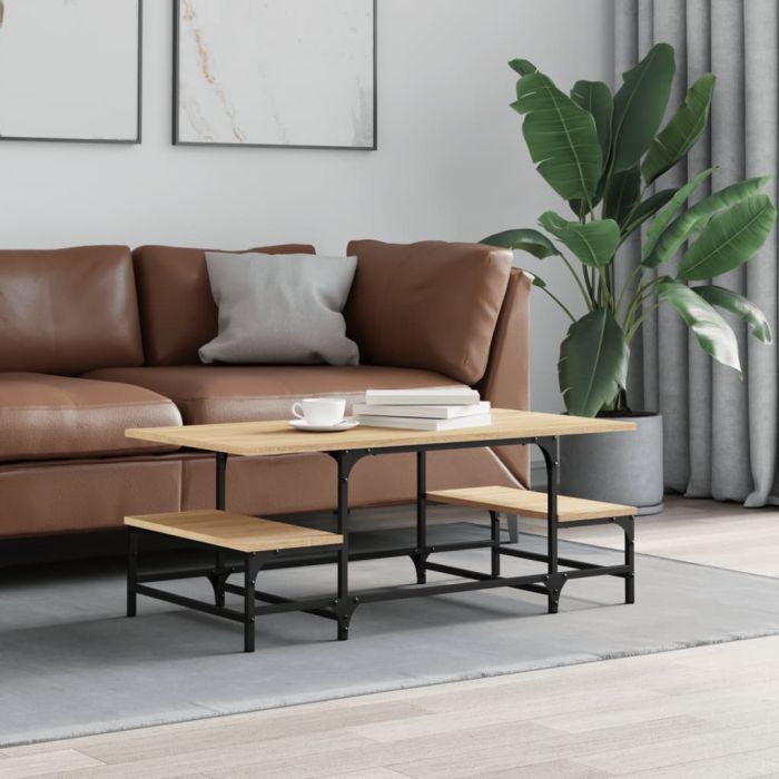 Coffee Table Sonoma Oak 100x50.5x40 cm Engineered Wood