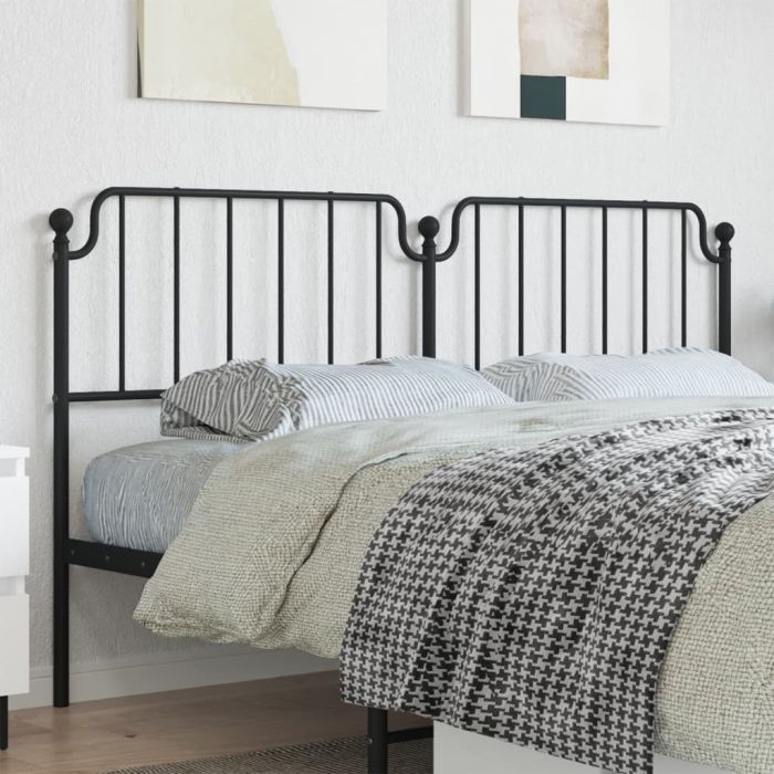 Metal Headboard Black 180cm