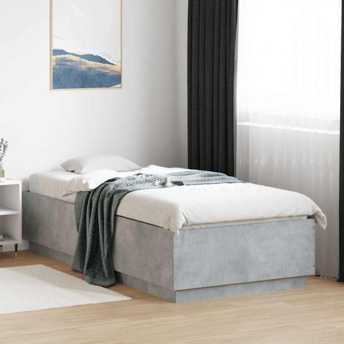 Bedframe Concrete Grey 100x200cm
