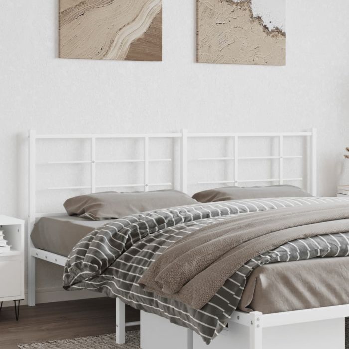 Metal Headboard White 180cm