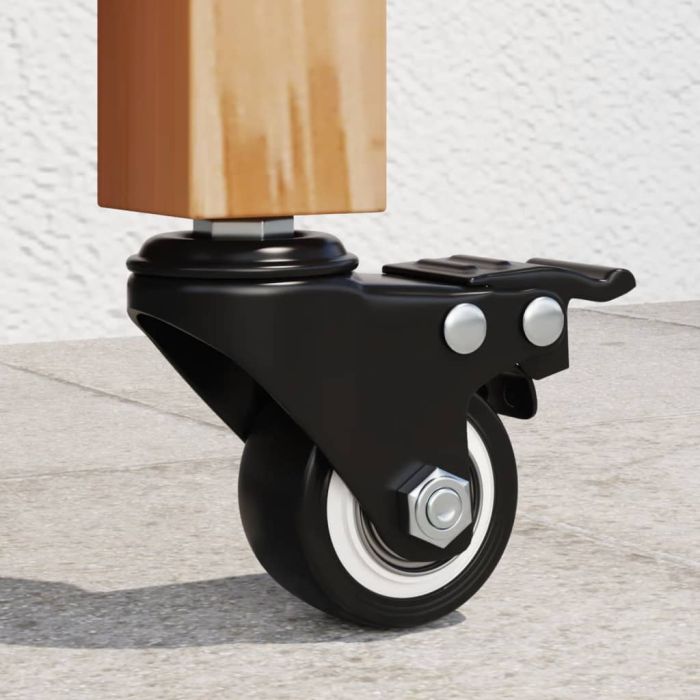 Caster Wheels 4 Pcs Black 35mm Iron