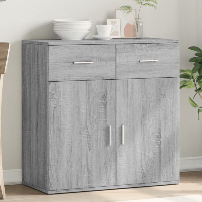 Sideboard Grey Sonoma 79x38x80 cm Engineered Wood