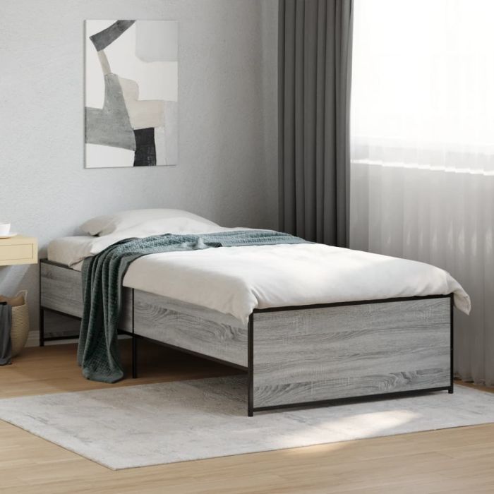 Bedframe Grey Sonoma 90x190cm Single