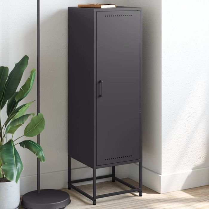 Highboard Black 36x39x123 cm Steel