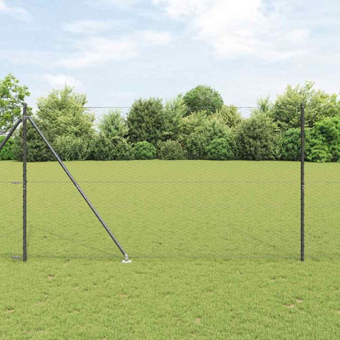 Hexagon Fence Grey 1,5x50 m Steel