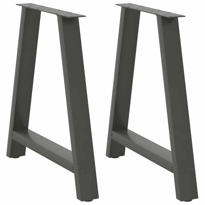 Coffee Table Legs A-Shaped 2 pcs Anthracite 80x(72-73) cm Steel