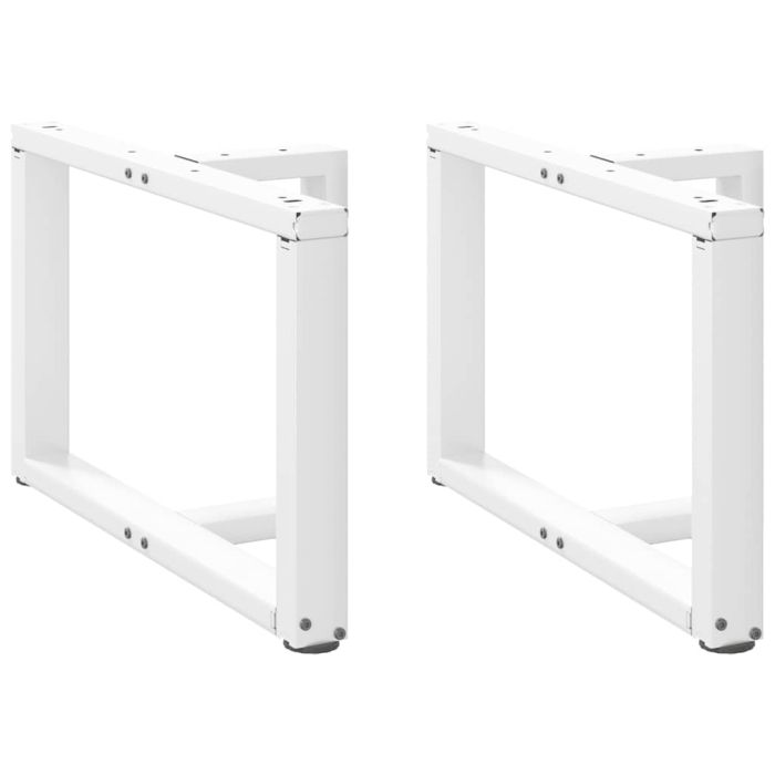 Coffee Table Legs T-Shaped 2 pcs White 60x25x(42-43) cm Steel
