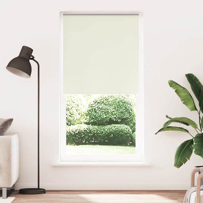 Roller Blind Blackout Off White 115x230 cm Fabric Width 110.7 cm Polyester