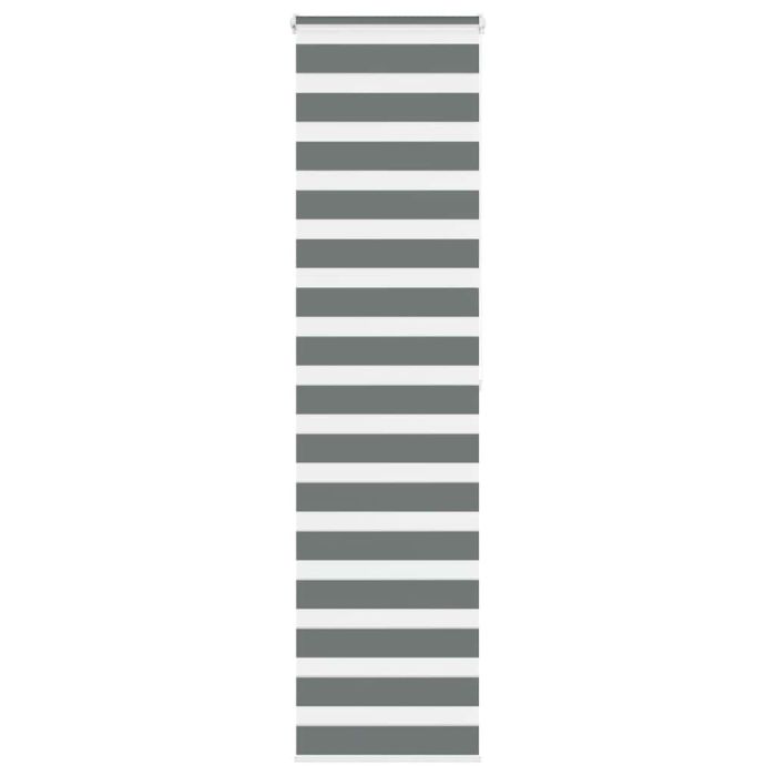 Zebra Blind Dark Grey 65x200 cm Fabric Width 60.9 cm Polyester