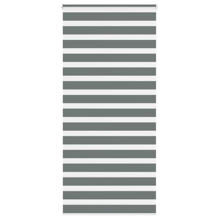 Zebra Blind Dark Grey 100x200 cm Fabric Width 95.9 cm Polyester