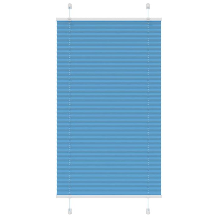 Pleated Blind Blue 70x100 cm Fabric Width 69.4 cm Polyester
