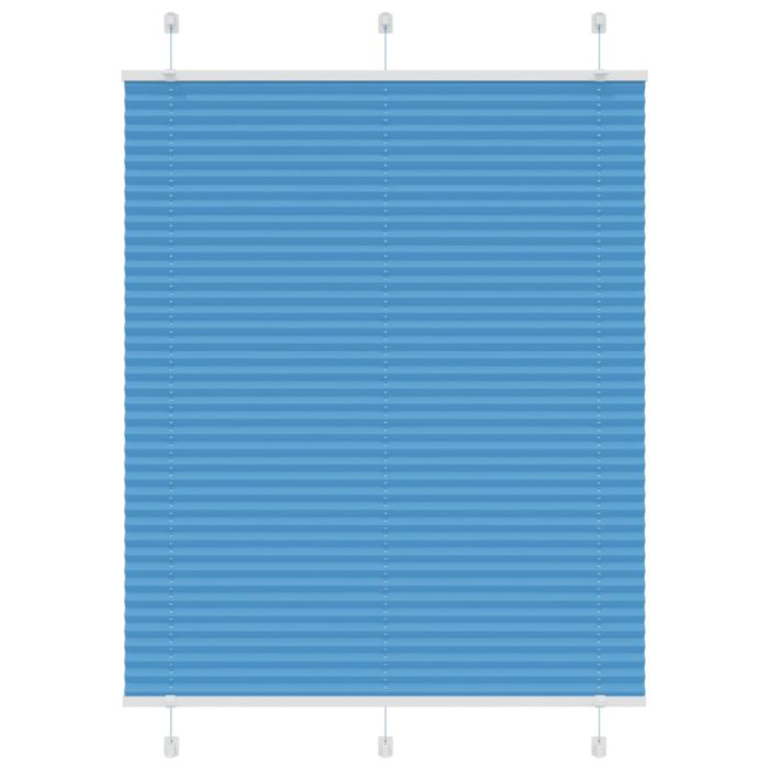 Pleated Blind Blue 105x100 cm Fabric Width 104.4 cm Polyester
