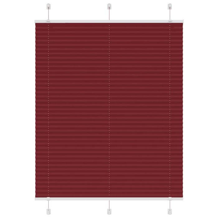 Pleated Blind Bordeaux Red 110x150 cm Fabric Width 109.4 cm Polyester