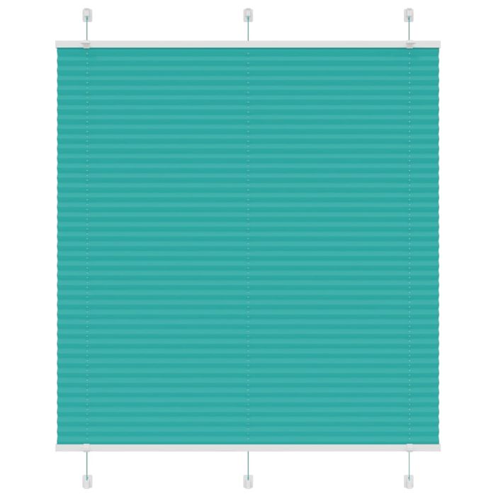 Pleated Blind Petrol Green 120x100 cm Fabric Width 119.4 cm Polyester